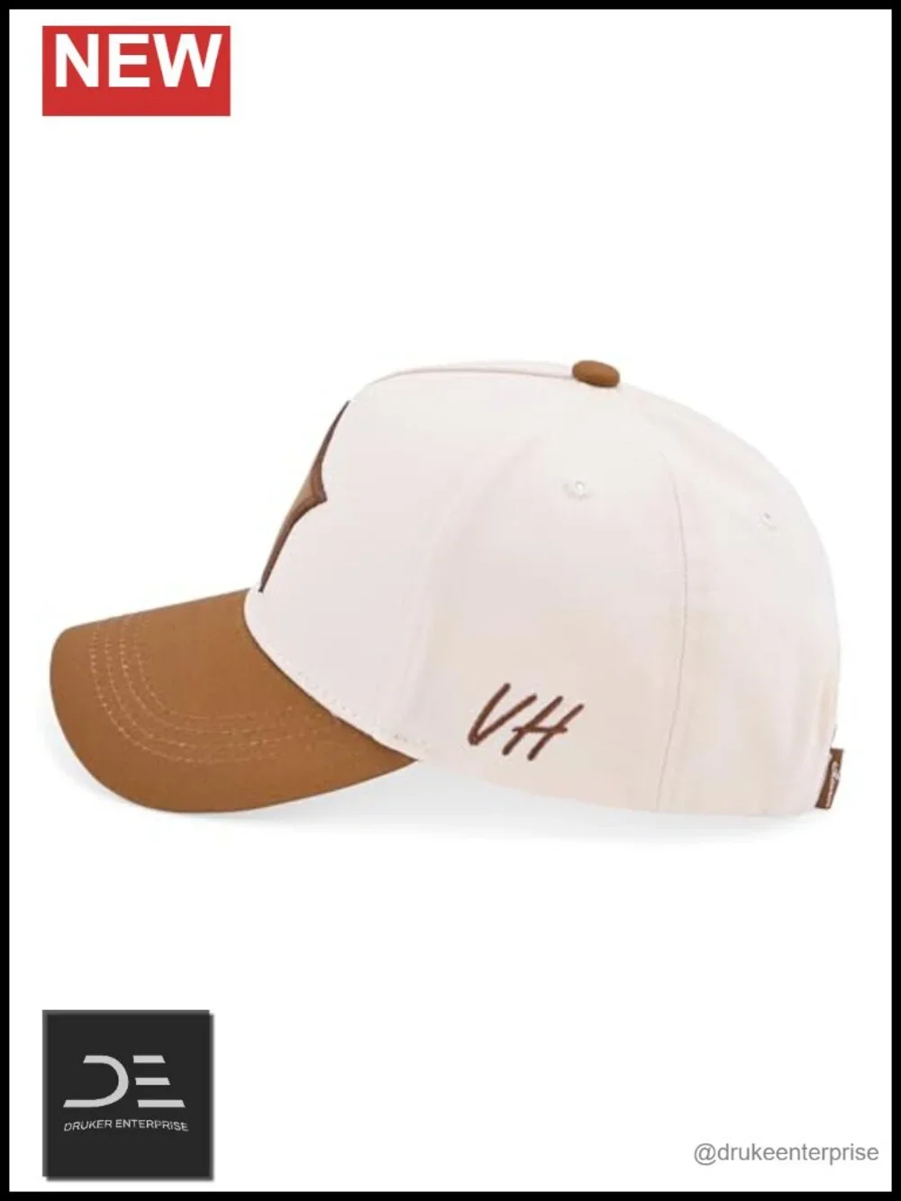 Vintage Western Snapback Trucker Hat - Adjustable Star Closure Cotton Cap